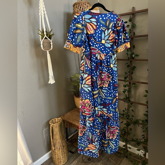 Tabitha Brown for Target Mixed Floral/Polka Dot Print Puff Sleeve Dress - Picture 10 of 14